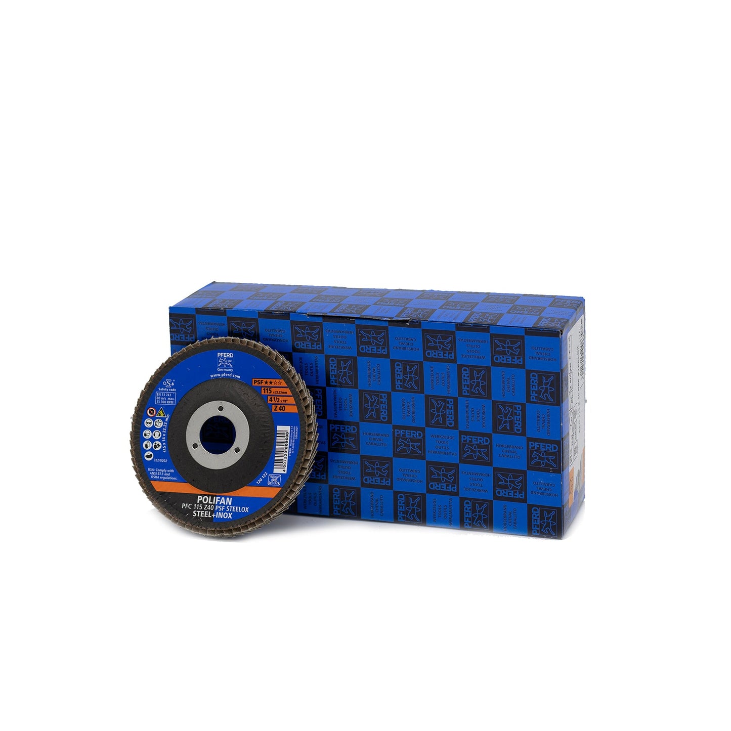 DISCO LAMINADO /FLAP 41/2 Z40 PS FORTE USO GRAL PFERD 377352
